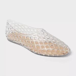 Women's Yuri Jelly Flats A New Day Clear  Slip On Pointed Toe Textured Size 9